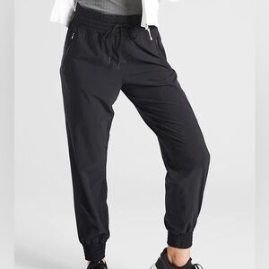 Athleta Camden Jogger Black Jogger Pants with Zipper Pockets